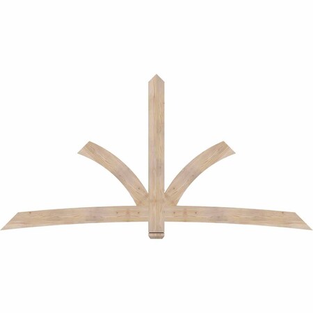 Ekena Millwork Davenport Smooth Timber Gable Bracket, Douglas Fir, 108"W x 54"H x 1 1/2"D x 5 1/2"F, 12/12 Pitch GBW108X54X0206DAV00SDF